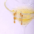 Citrine & Diamond Cascade 14KT Yellow Citrine Drop Earrings,,hi-res view 1