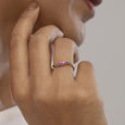 Nature Palette Tourmaline & Gold Finger Ring,,hi-res view 2