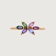Twilight Bloom Amethyst & Gold Finger Ring,,hi-res view 3