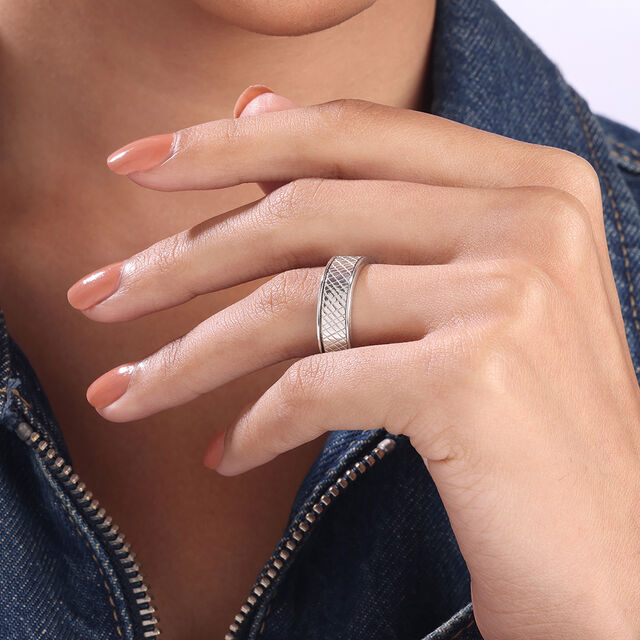 Classic Trace Silver Ring,,hi-res image number null