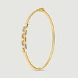 Refined Geometric Gold Bangle,,hi-res view 3