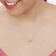 14KT Yellow Gold Sparkling Heart Slider Diamond Pendant with Chain,,hi-res view 3
