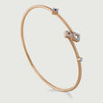 Graceful Shine Diamond & Gold Bangle,,hi-res view 3
