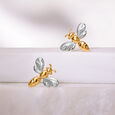 Buzzing Bee 18KT Gold Stud Earrings,,hi-res view 1