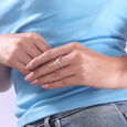 Soft Curve Silver Ring,,hi-res view 2