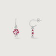 Playful Swirl Silver Drop Earrings,,hi-res view 4