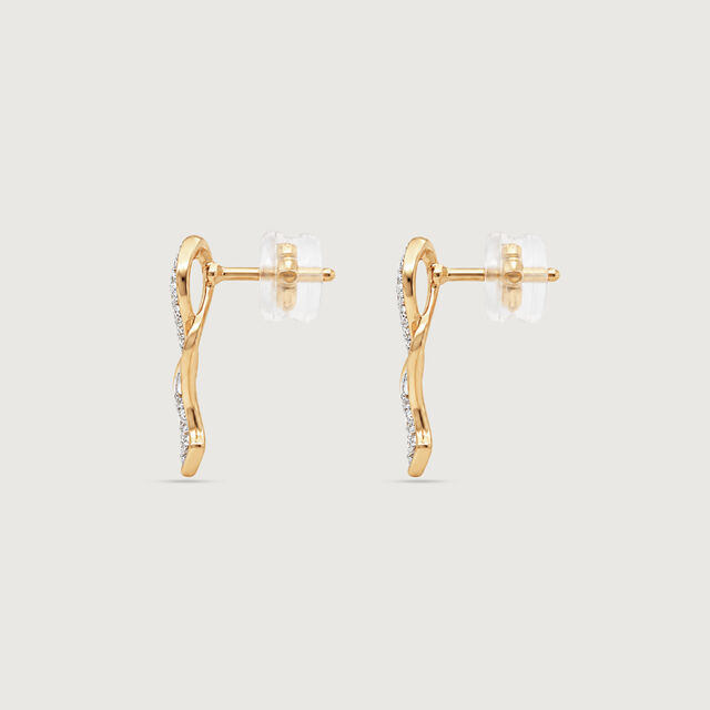 Flowing Whisper Diamond Stud Earrings,,hi-res image number null