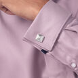Layered Square Silver Cufflinks,,hi-res view 2