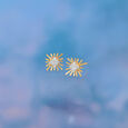 Classic Sunburst Diamond Stud Earrings,,hi-res view 1