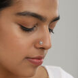 Dawn's Glow Gold and Diamond Nose Pin,,hi-res view 2