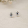 Sapphire Symphony 14KT Gold & Diamond Stud Earrings,,hi-res view 1