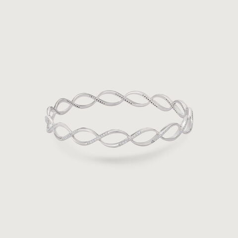 Infinity Flow Silver Bangle