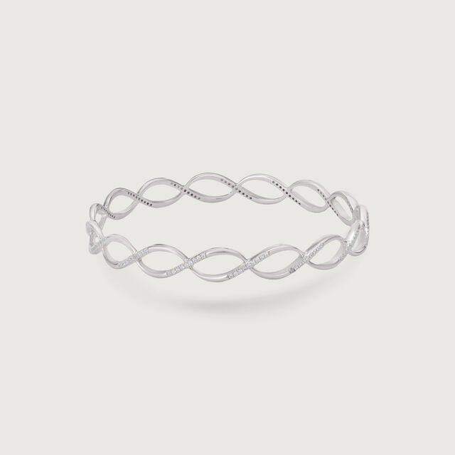 Infinity Flow Silver Bangle,,hi-res image number null