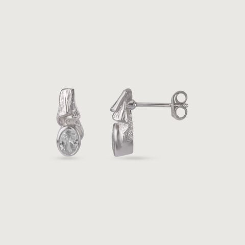 Twisted Bold Silver Earrings and Pendant Set