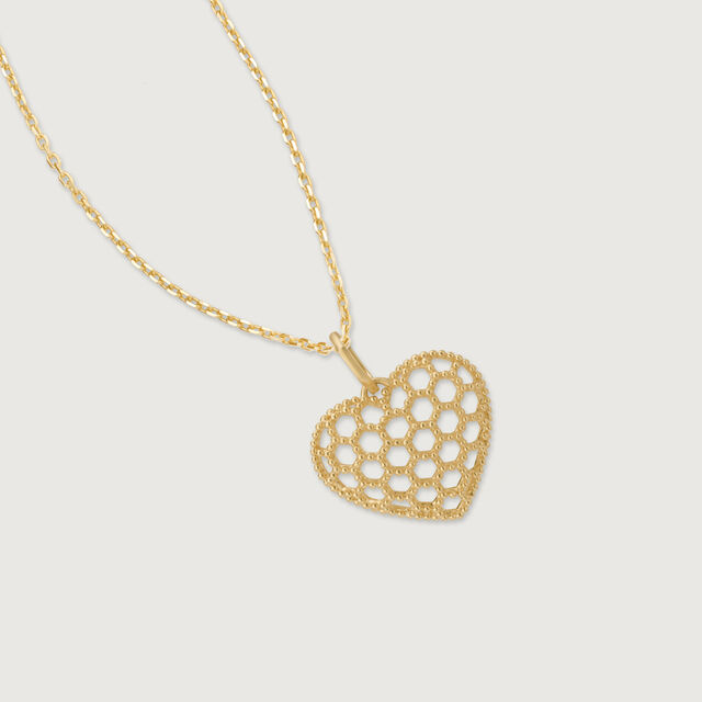Honeyed Heart Gold Pendant,,hi-res image number null
