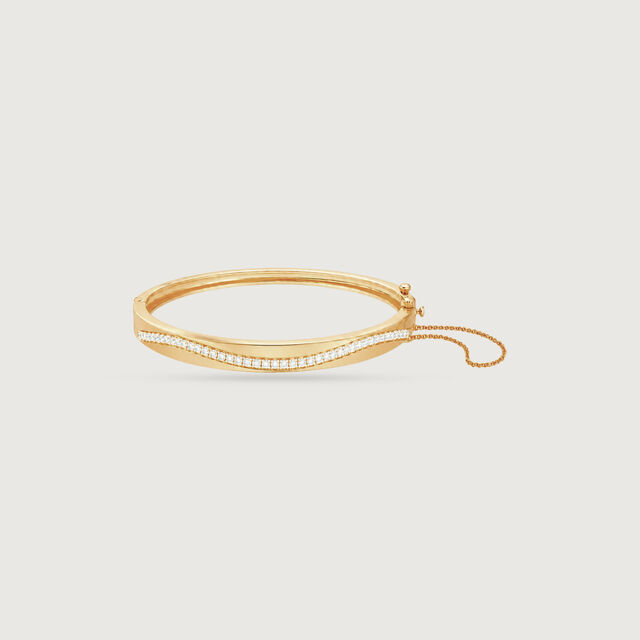 Sleek Curve Gold Bangle,,hi-res image number null