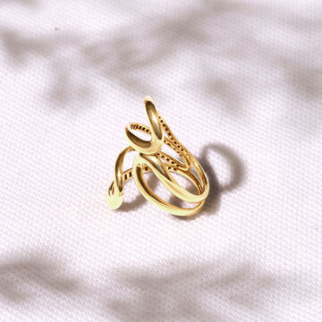 18KT Rays Of Renewal Swirl Finger Ring