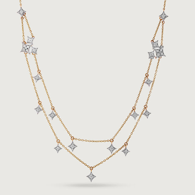 Stardust Symphony Gold & Diamond Necklace,,hi-res image number null