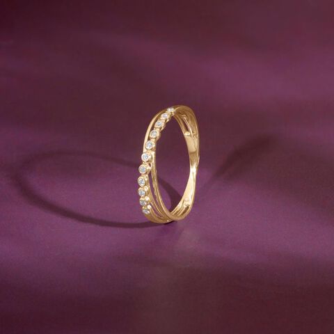 Luminous Arc Diamond Ring