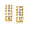 14KT Yellow Gold Lighter Side of Work  Diamond Earrings,,hi-res view 1