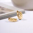Twisted Glow Gold Hoop Earrings,,hi-res view 1