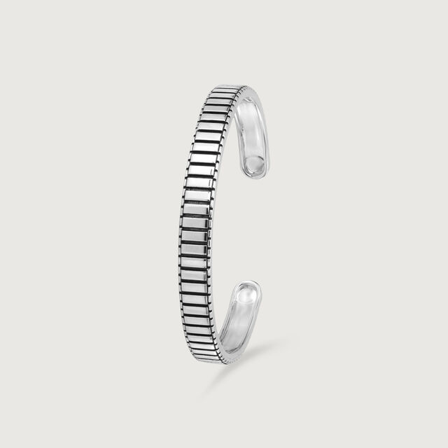Ribbed Bar Silver Kada,,hi-res image number null