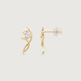 Flowing Grace Diamond Stud Earrings,,hi-res view 5