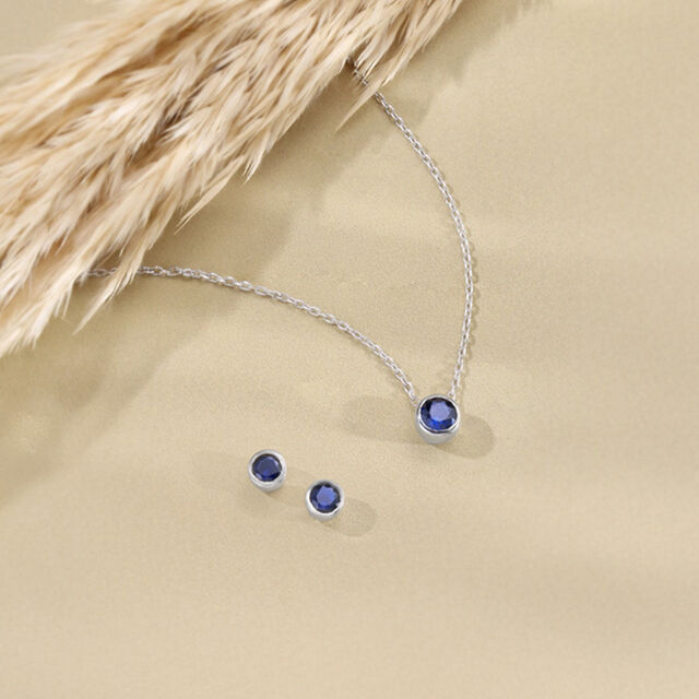 Pretty Minimal Silver Earrings and Necklace Set,,hi-res image number null