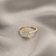 Petal Brilliance 14 Kt Gold & Diamond Ring,,hi-res view 1