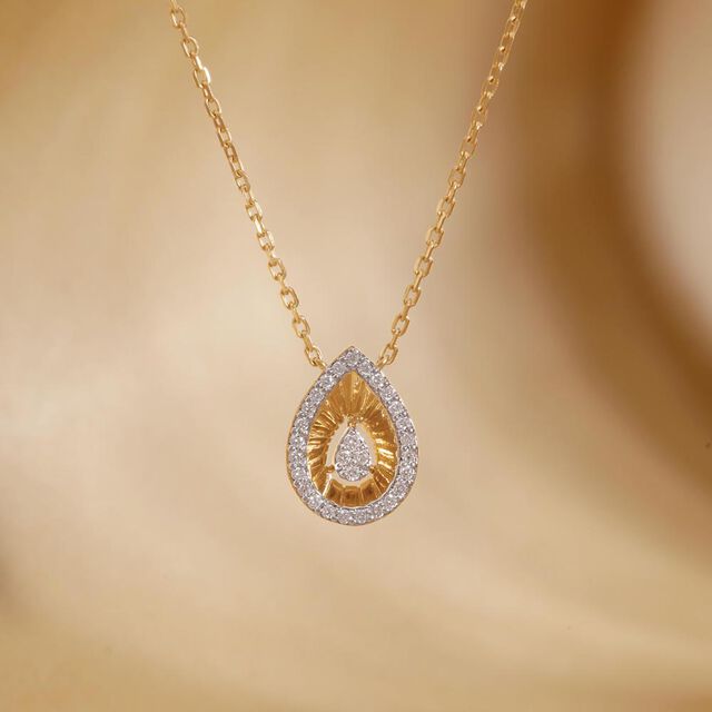 Golden Halo Drift Diamond Necklace,,hi-res image number null