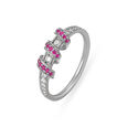 14KT white Gold Diamond Finger Ring,,hi-res view 1
