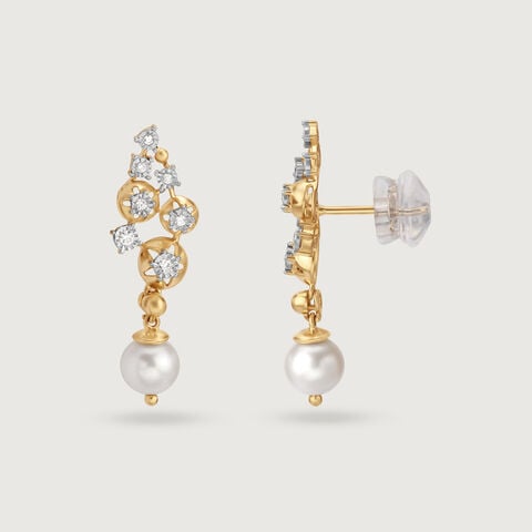 Pearlescent Cluster 14KT Drop Earrings