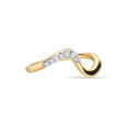 14KT Yellow Gold Wavy Diamond Ring,,hi-res view 2