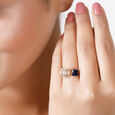 14KT Yellow Gold Azure Brilliance Blue Synthetic Finger Ring,,hi-res view 1