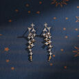 Trailing Stars 14KT Diamond Drop Earrings,,hi-res view 1