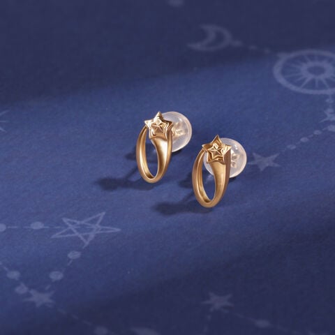 Luminous Path 14KT Shooting Star Stud Earring