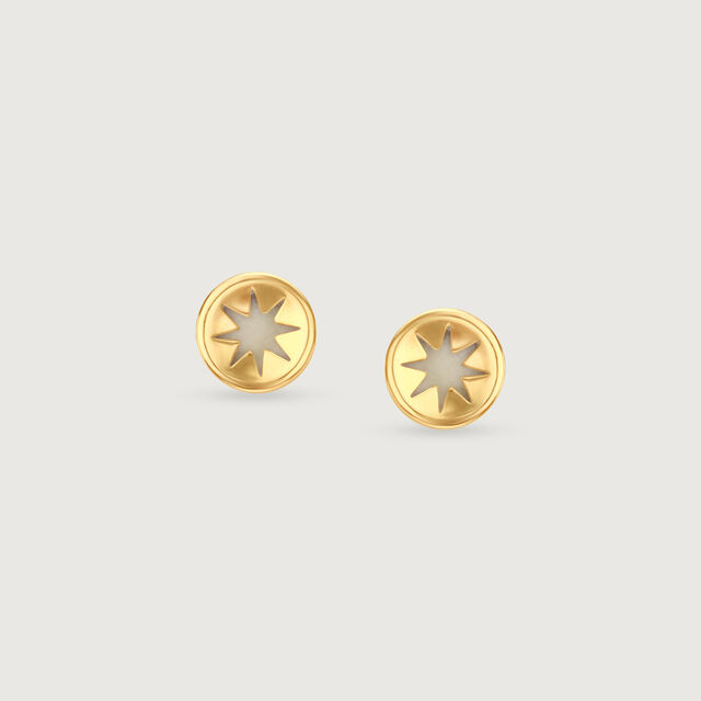 Radiant Sunset Gold Stud Earrings,,hi-res image number null