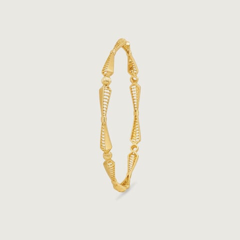 Rhythmic Facet Gold Bangle