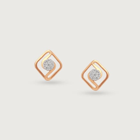 Glimmer Nest Diamond Stud Earrings