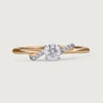 Starlit Heart 14 kt Gold & Diamond Finger Ring,,hi-res view 3