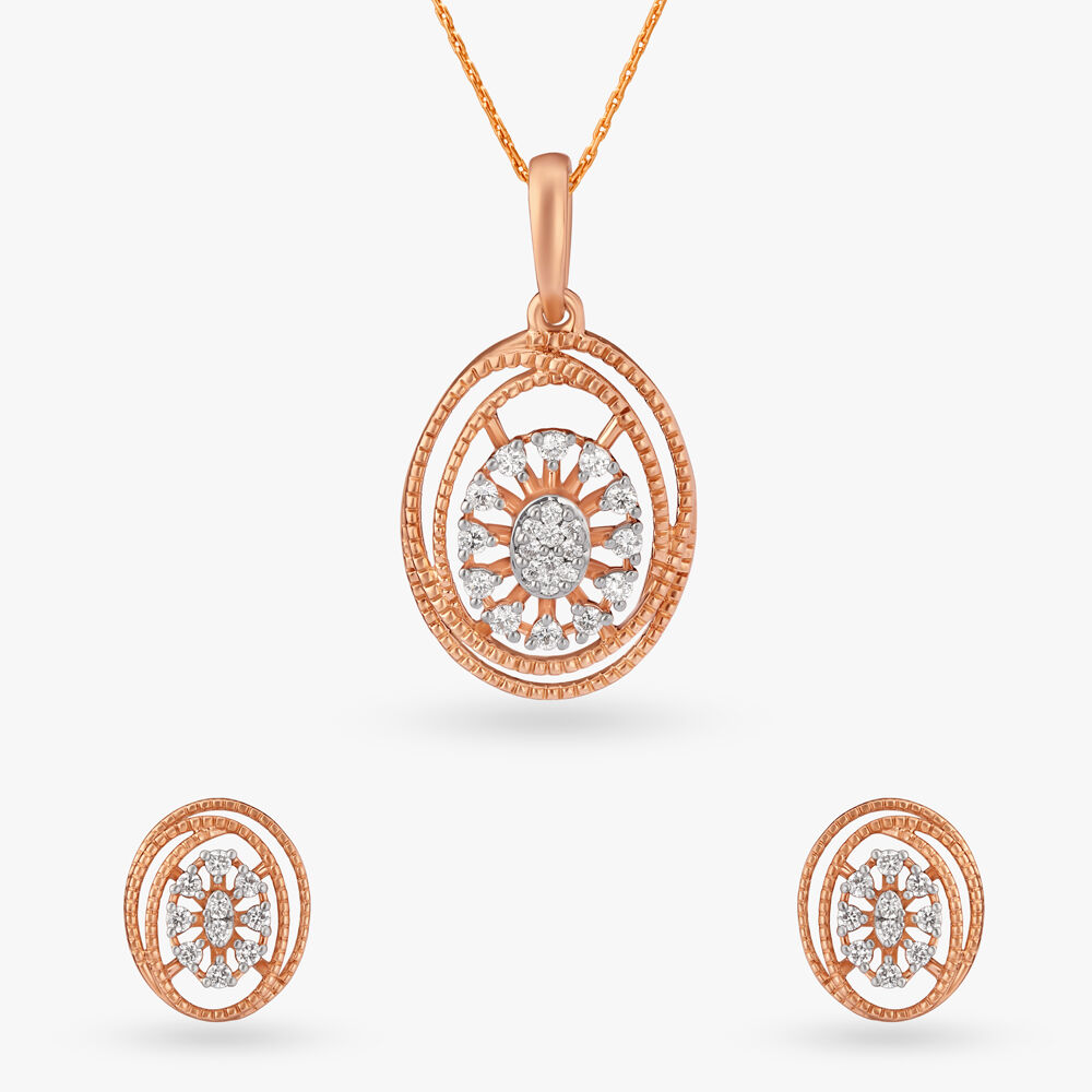 Tanishq rose gold pendant top