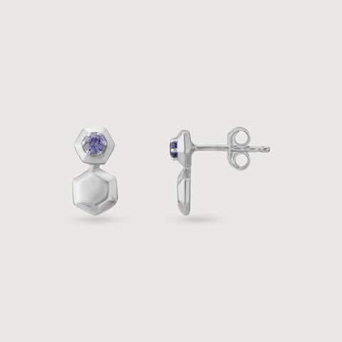 Playful Spark Silver Drop Earrings