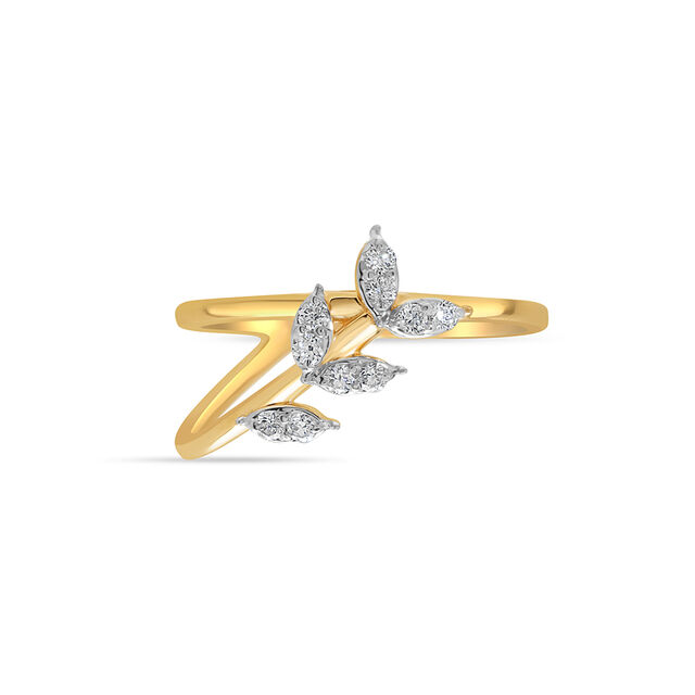 14KT Yellow Gold Summer Shade Diamond Finger Ring,,hi-res view 2