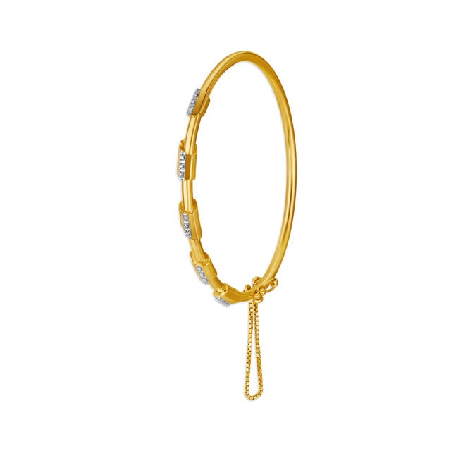 14KT Yellow Gold Colours at Work Diamond Bangle,,hi-res view 3
