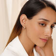 Dazzling Beauty 18KT Pink Sapphire Modular Drop Earrings,,hi-res view 2