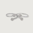 Studded Splendour Silver Toe Ring for Women,,hi-res view 3