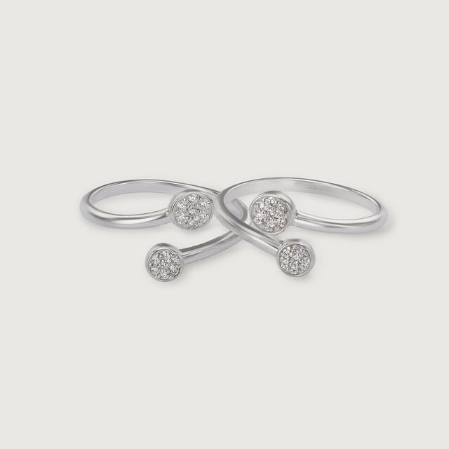 Studded Splendour Silver Toe Ring for Women,,hi-res image number null