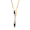14 KT Yellow Gold Sleek Diamond Pendant,,hi-res view 2
