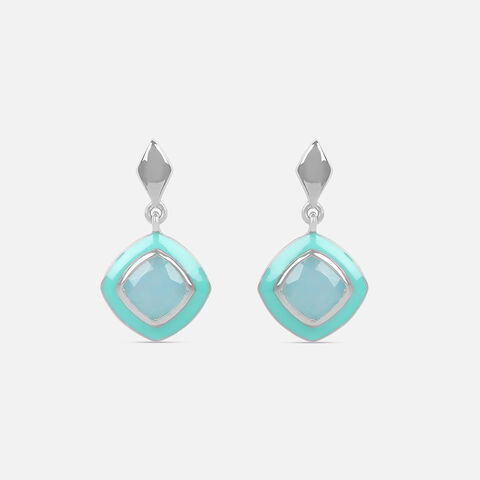 Aqua Luxe Silver Hoop Earrings