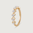 Disco Lights Gold & Diamond Finger Ring,,hi-res view 4